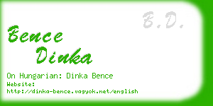 bence dinka business card